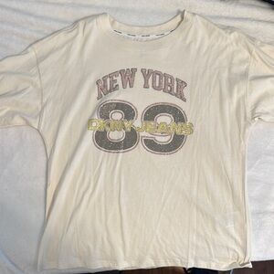 DKNY Jeans Cream Graphic T-Shirt